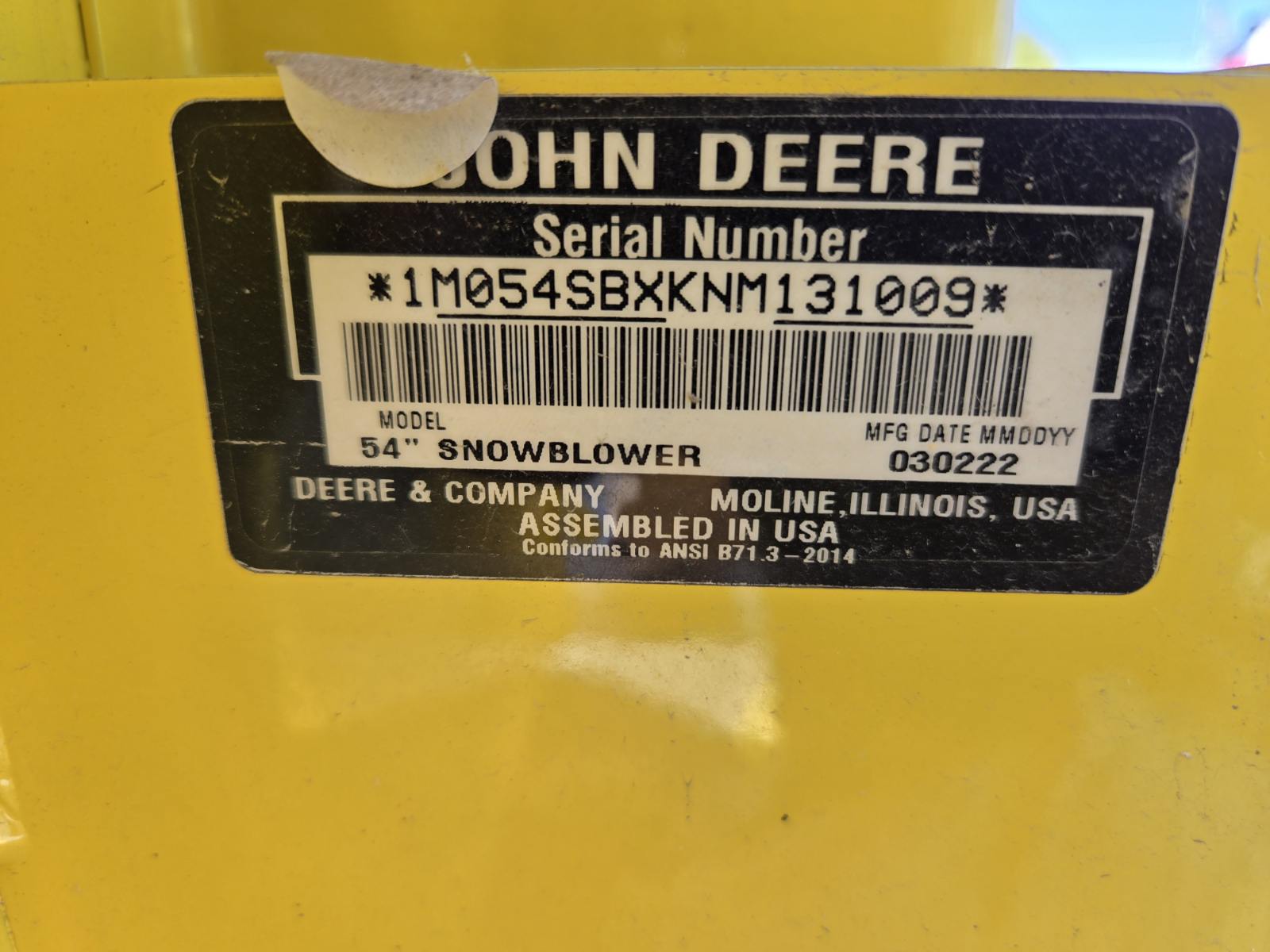 2022 John Deere 54SB
