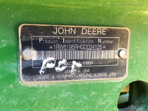 2016 John Deere 6195R