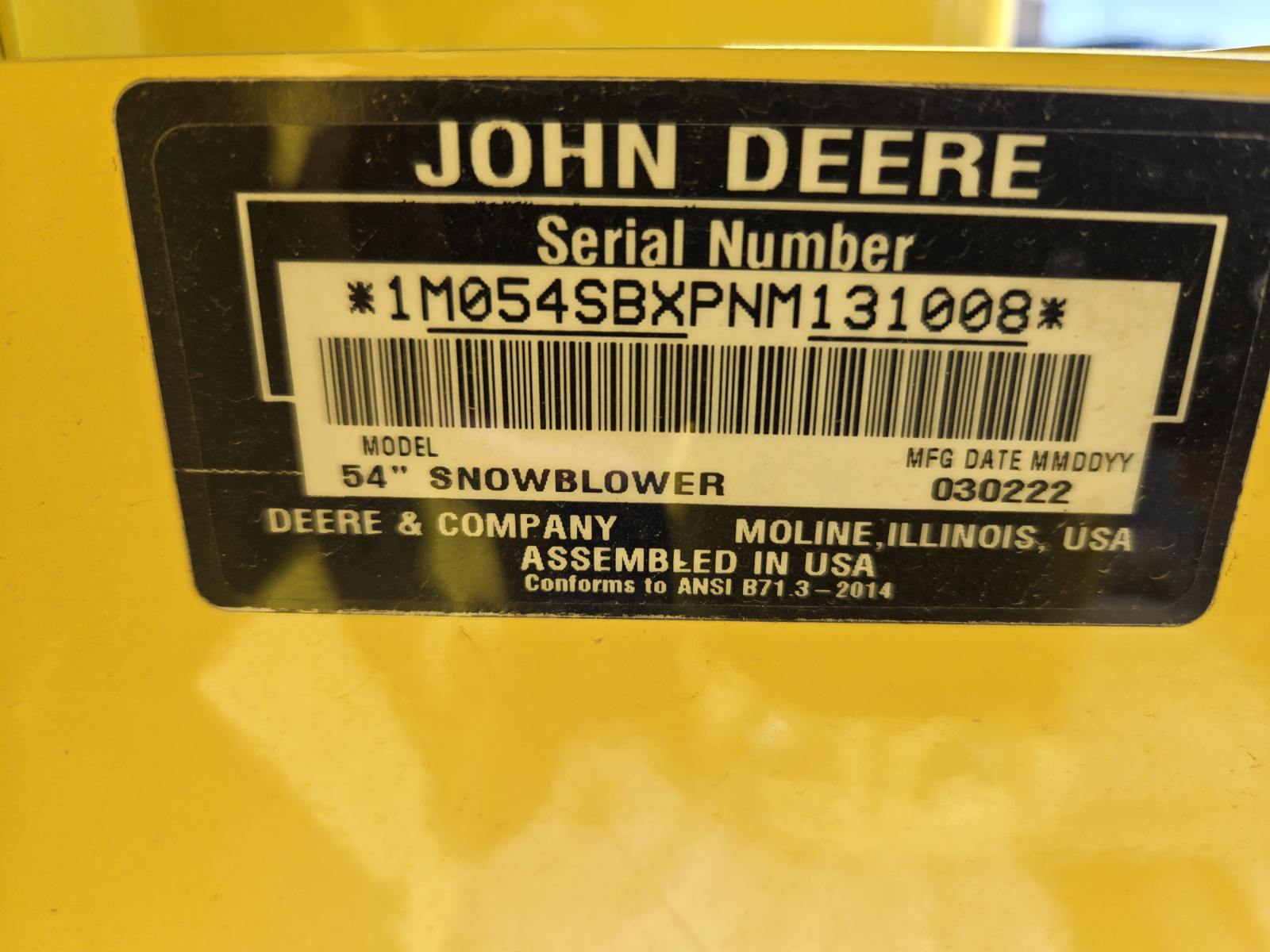 2022 John Deere 54SB