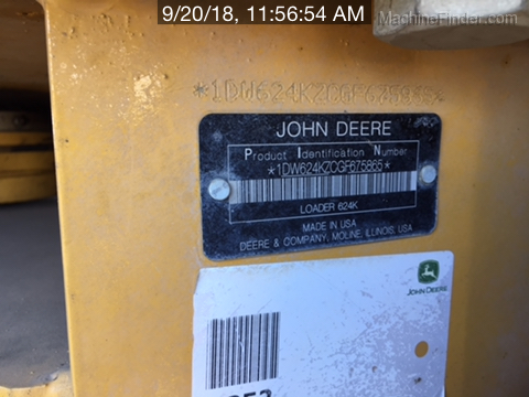 2016 John Deere 624K