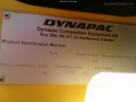 2012 Dynapac CC624H