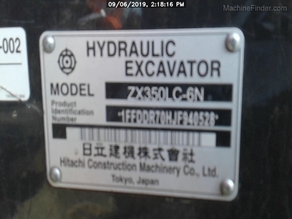 2018 Hitachi ZX3506