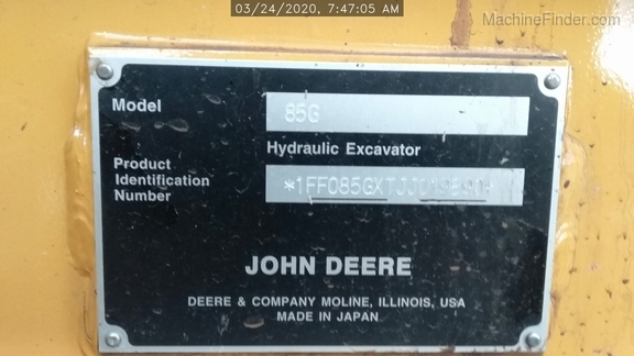 2018 John Deere 85G