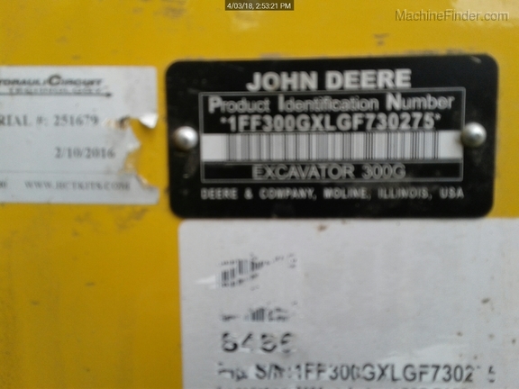 2016 John Deere 300GLC