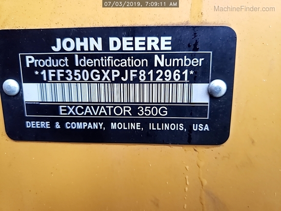 2018 John Deere 350GLC