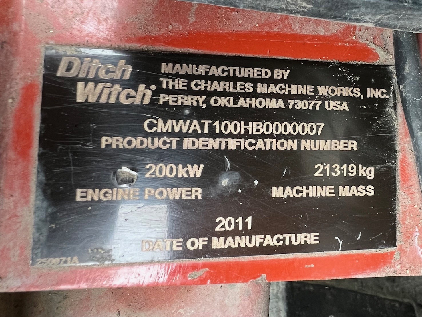 2011 Ditch Witch AT100
