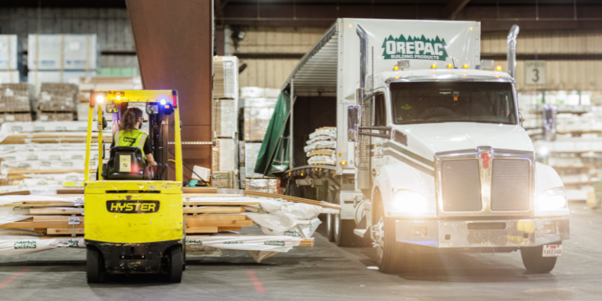 Pape Kenworth supplies OrePac Building Products with materials it depends on