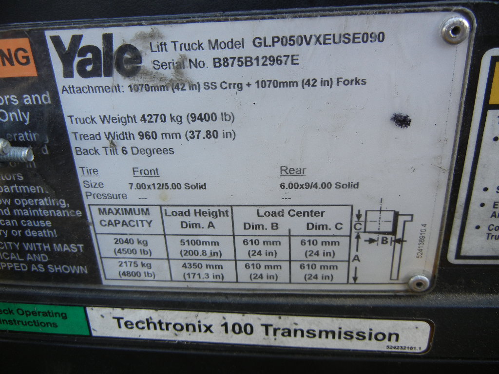 2007 Yale GLP050