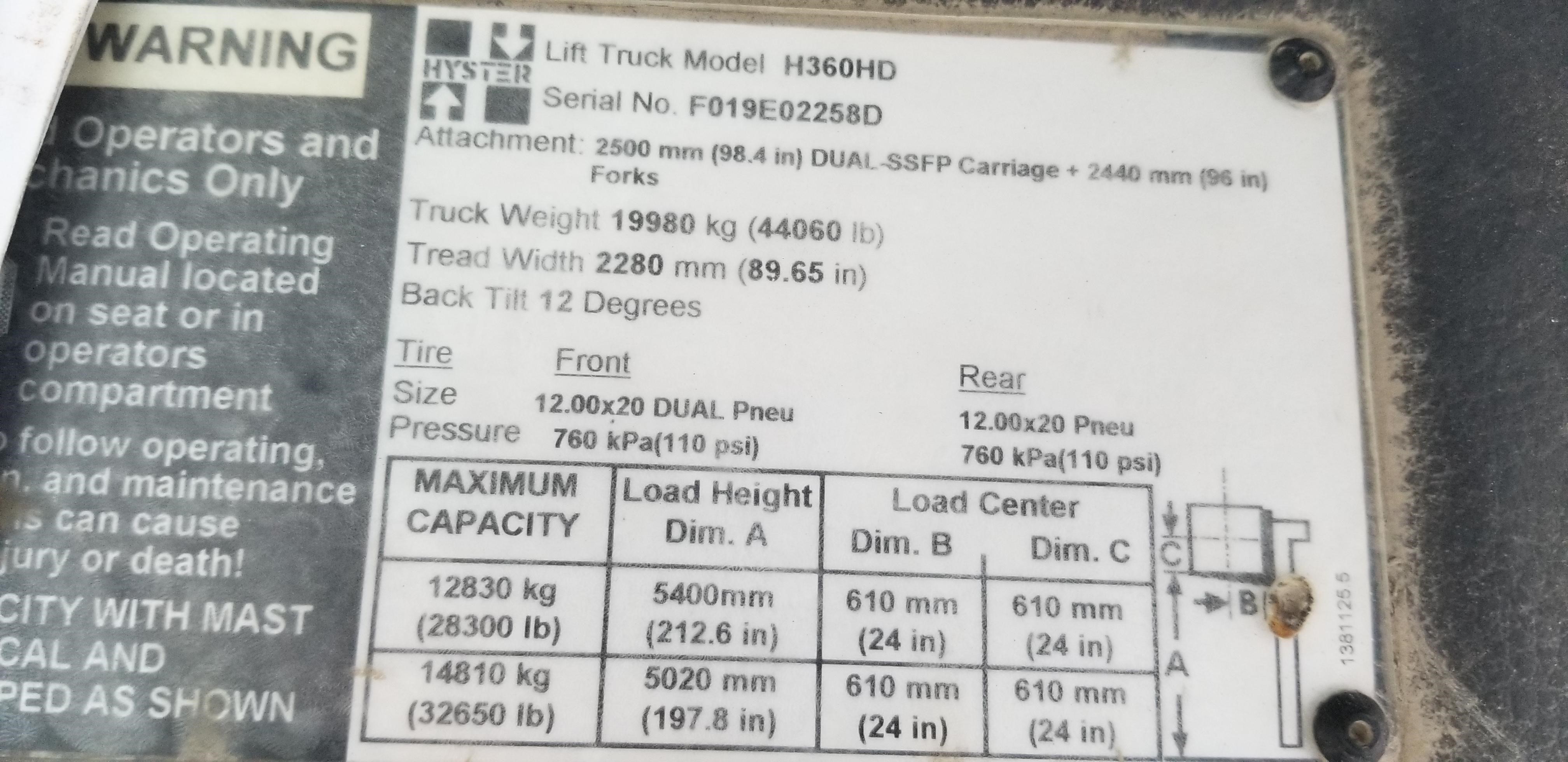 2006 Hyster H360HD